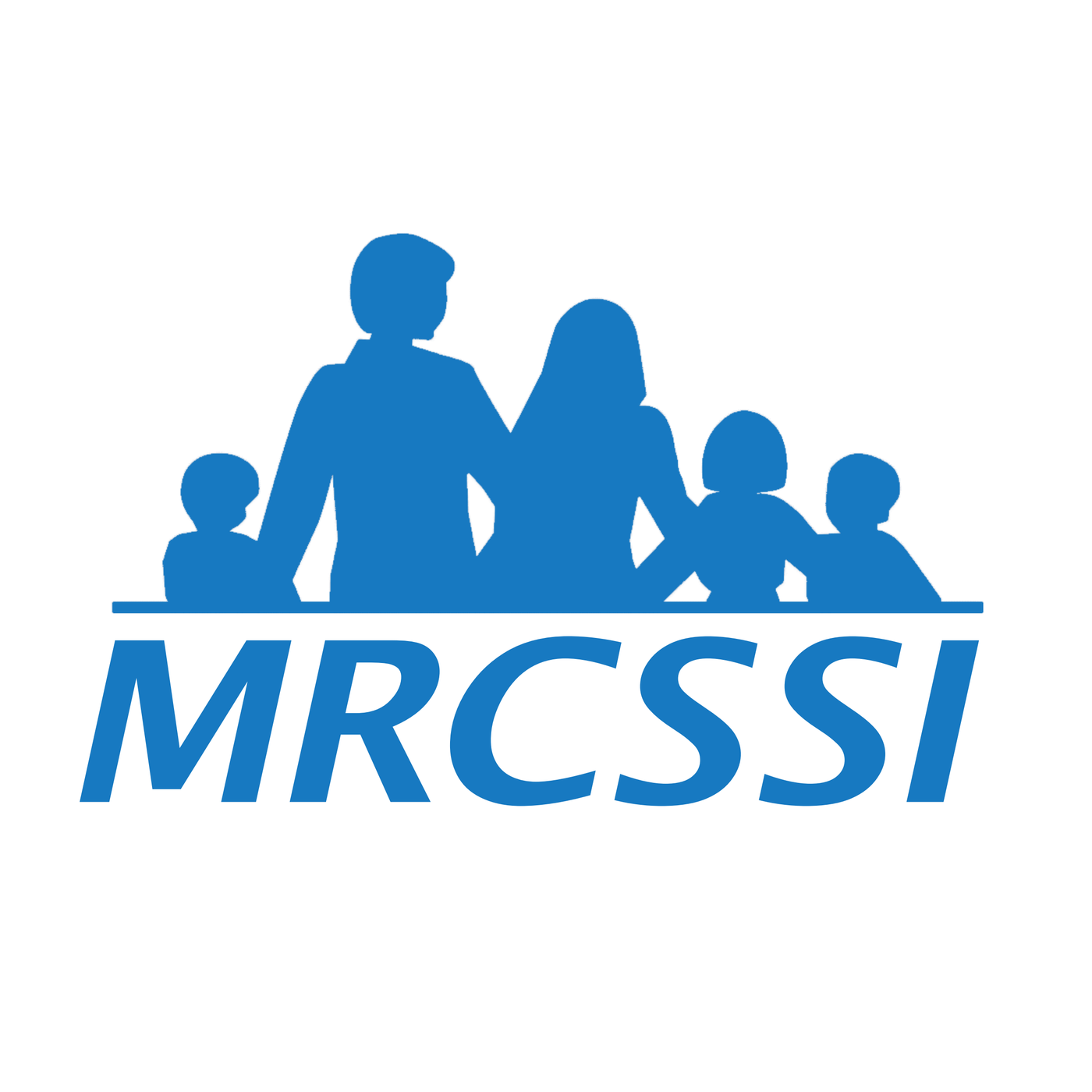 MRCCSS logo: blue silhouettes of a family of five (two adults and three children) above a horizontal line with the letters MRCCSS beneath.