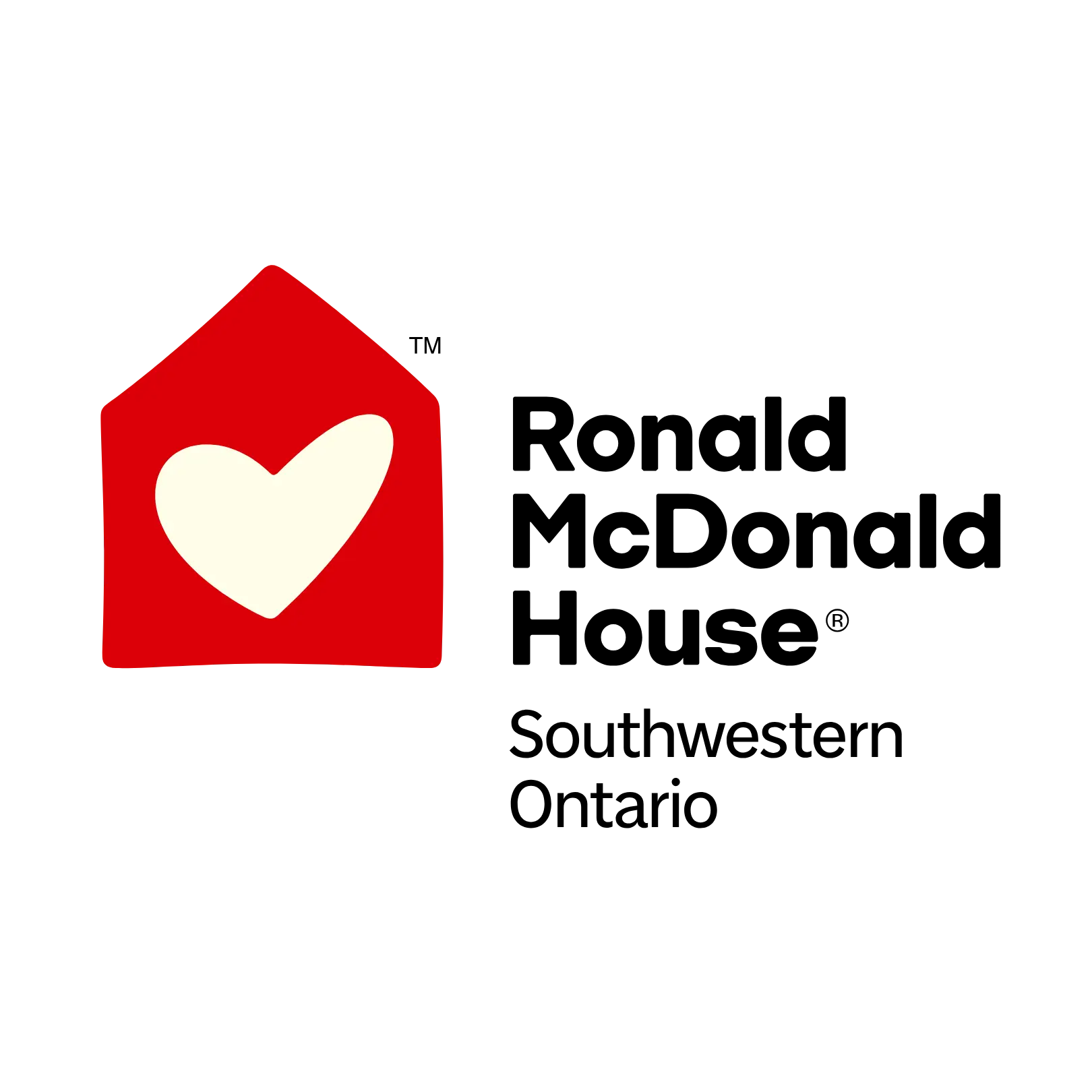 Red house icon with a white heart on its wall, symbolizing love or care for home.